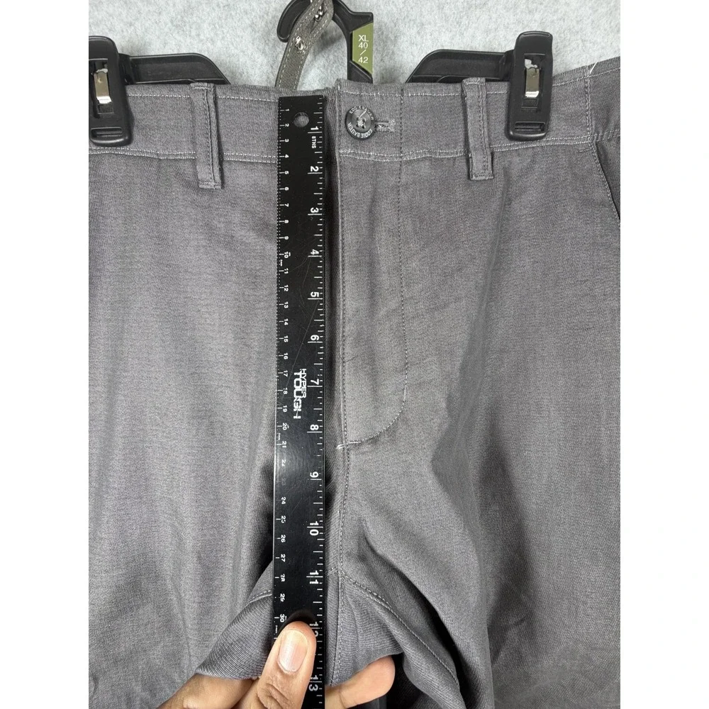 Eddie Bauer Pants Mens 38x30 Gray Stretch Chino Regular Fit Casual Flat Front‎